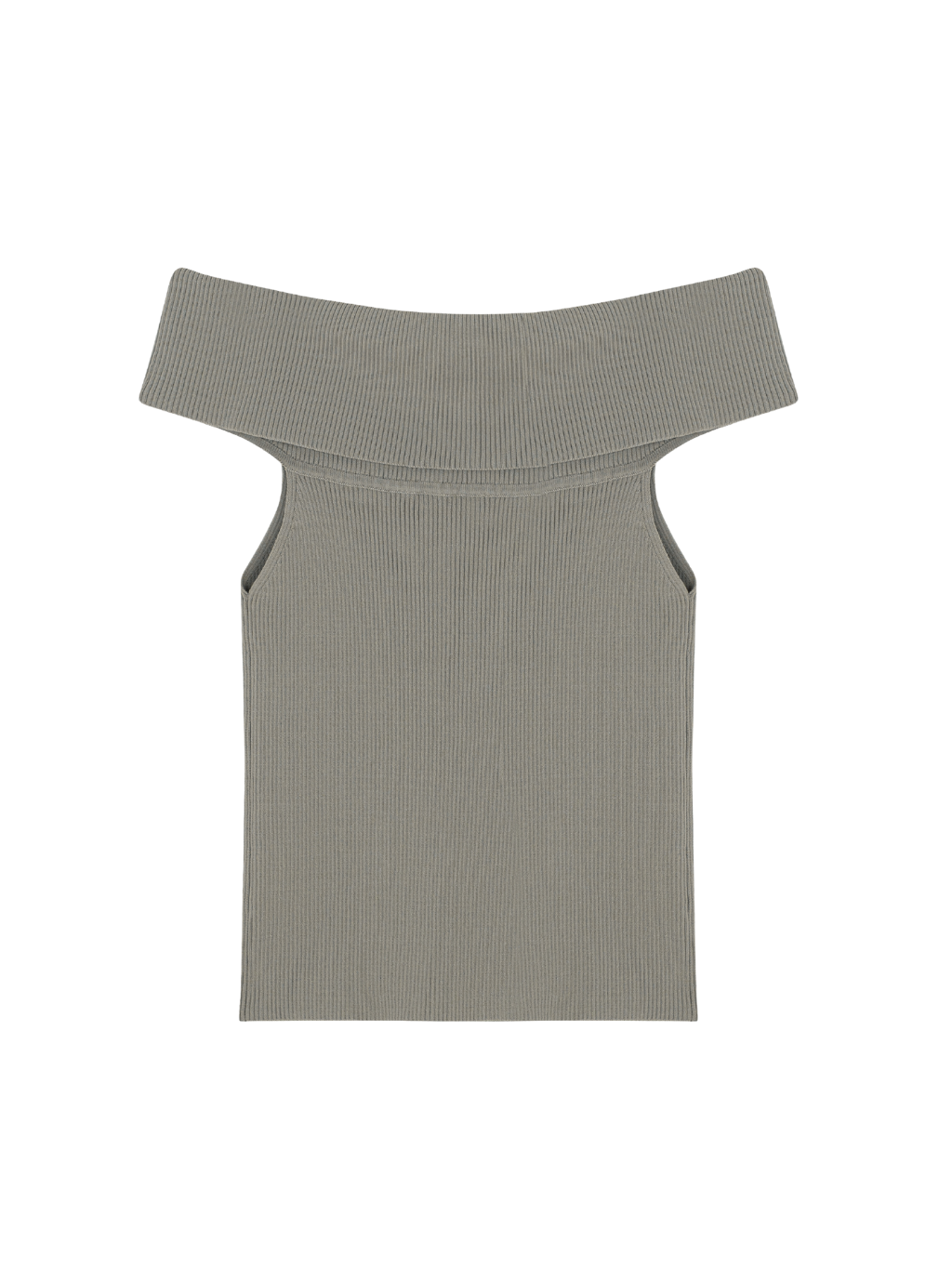 Grey Knit Off Shoulder Top Limited