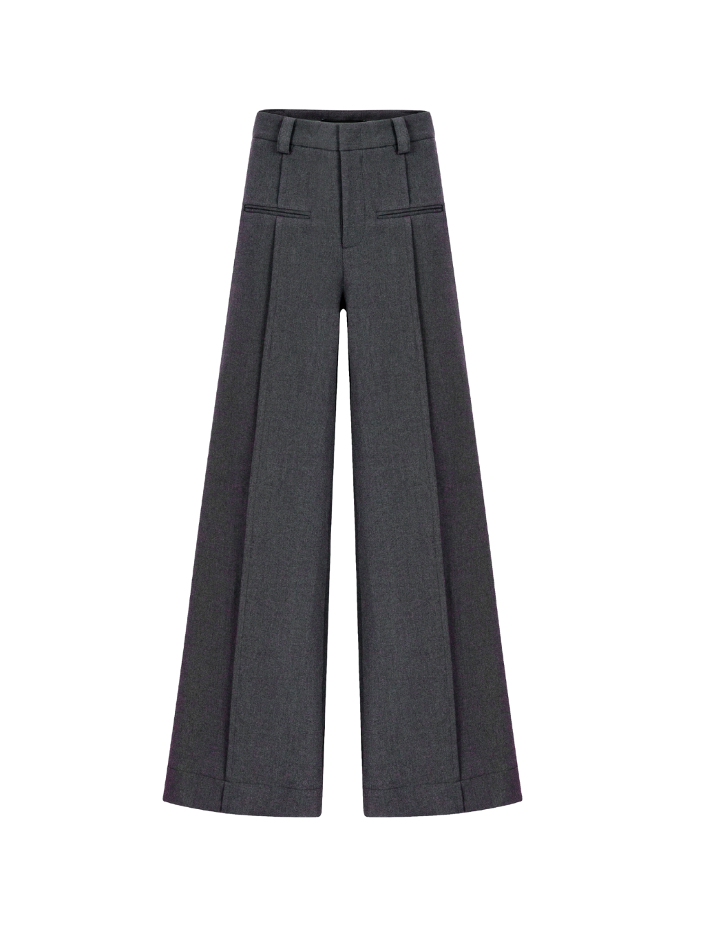 Gray Trousers With Faux Pockets