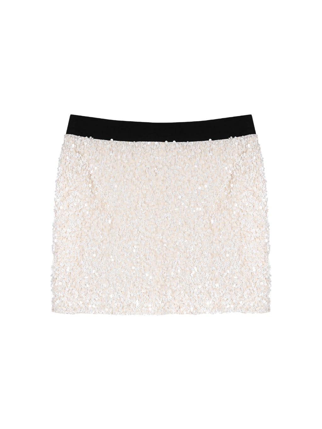 White Sequin Skirt Limited