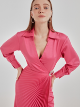 Tải hình ảnh vào trình xem Thư viện, Fuchsia Shirt Dress
