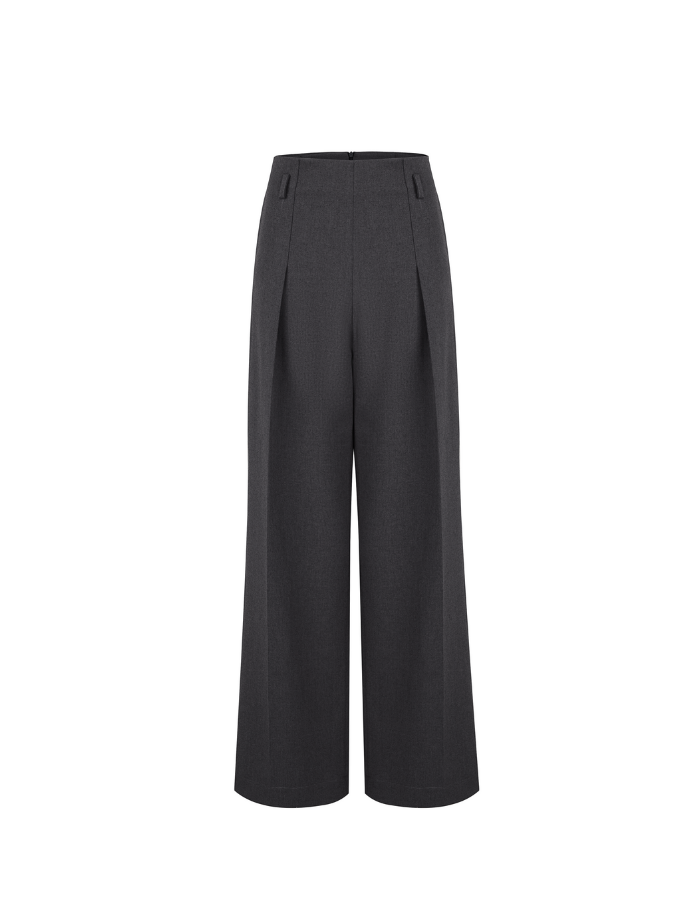 Grey Pleated Trousers