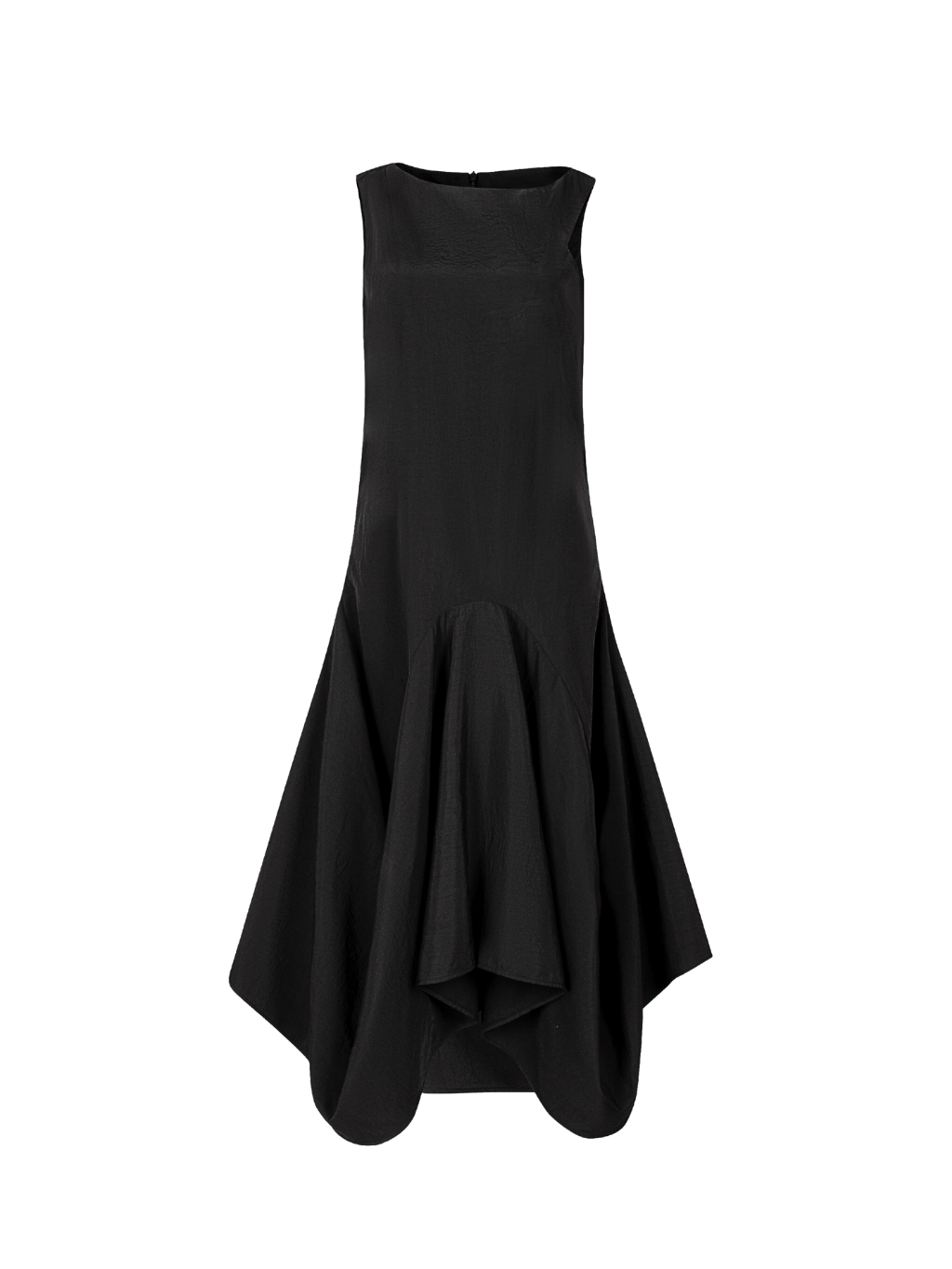 Black Pleated Midi Dress