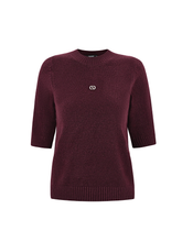 Tải hình ảnh vào trình xem Thư viện, KNIT SEASON - Rhinestone Burgundy Top
