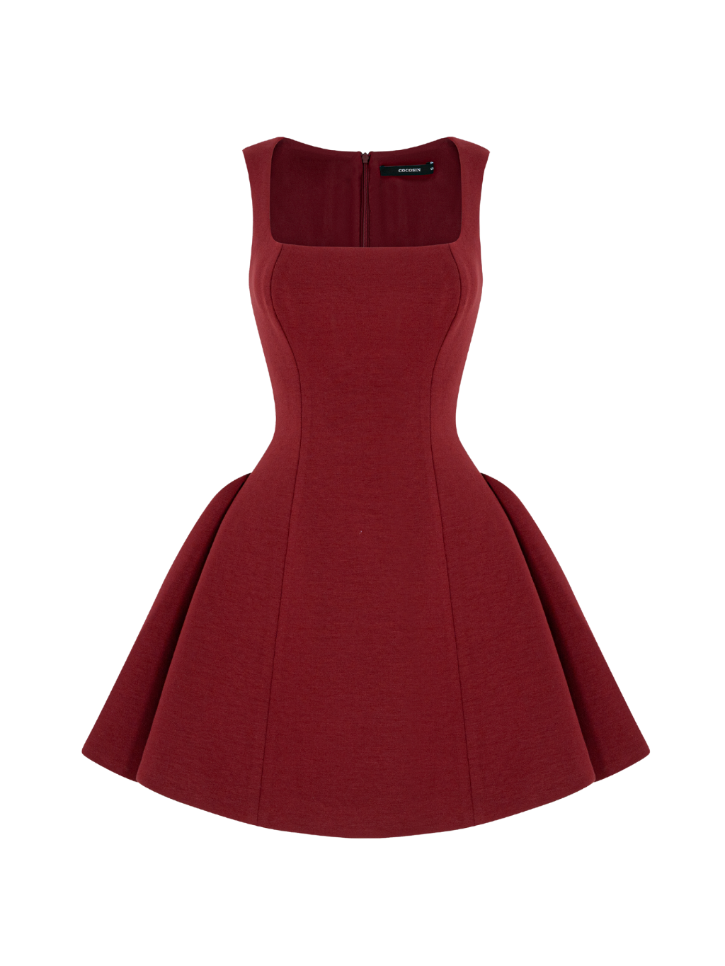 Square Neck Red Mini Dress - HOLIDAY 24'