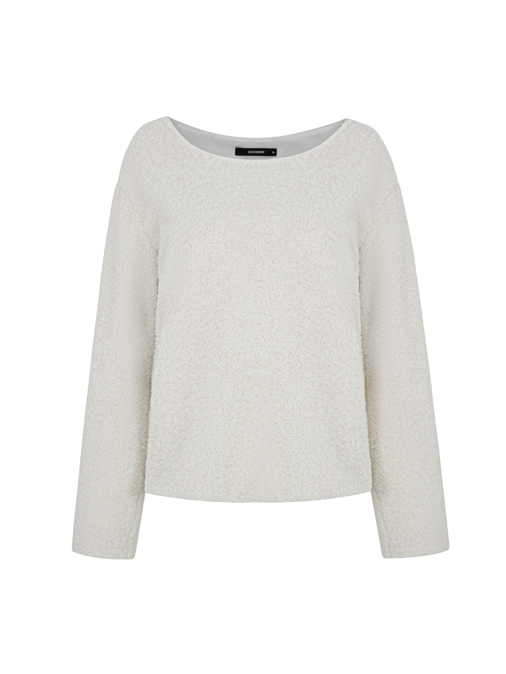 KNIT SEASON - White Faux Fur Top