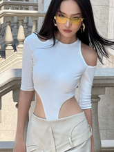 将图片加载到图库查看器，White Cut Out Bodysuit
