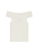 Load image into Gallery viewer, White Knit Off Shoulder Top
