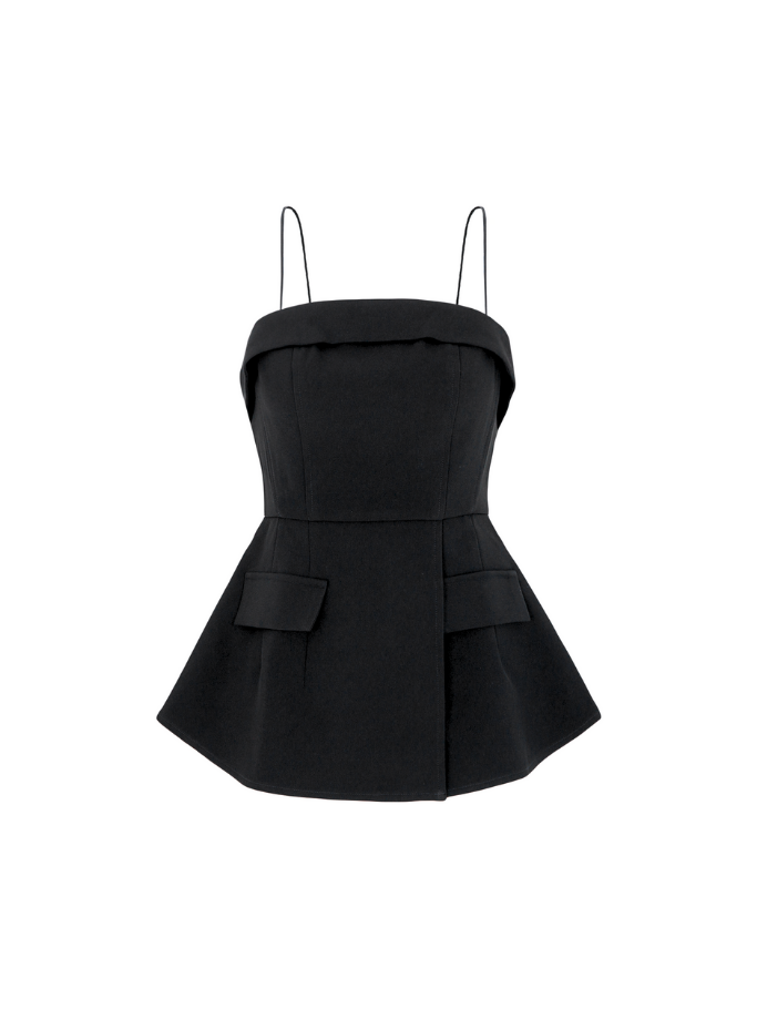 Black Peplum Top