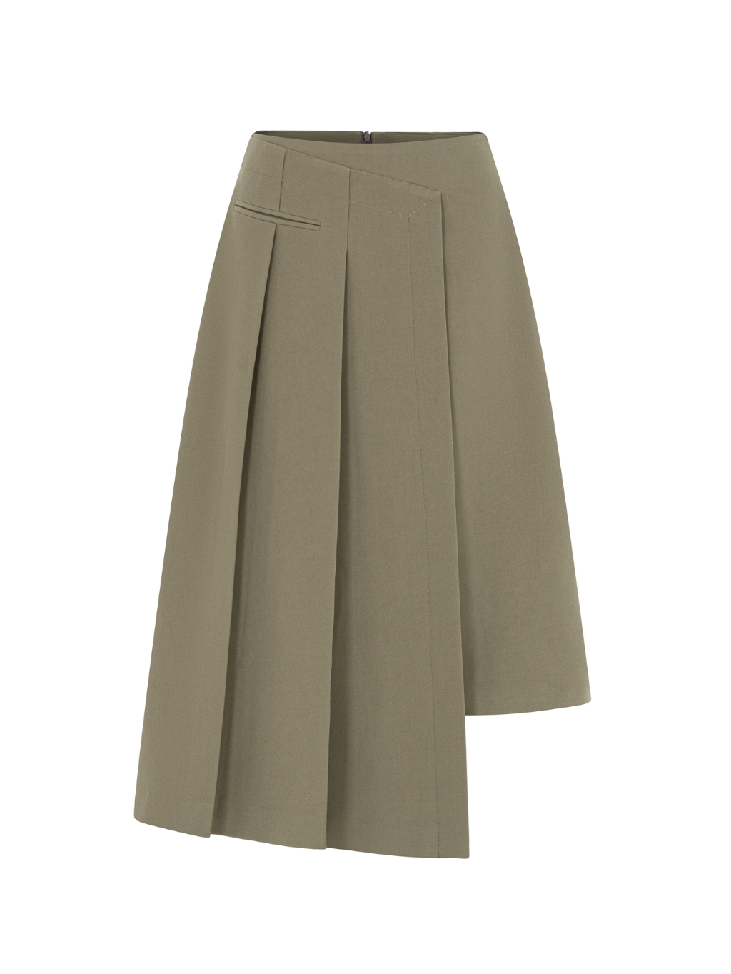 KNIT SEASON - Asymmetric Pleated Skirt