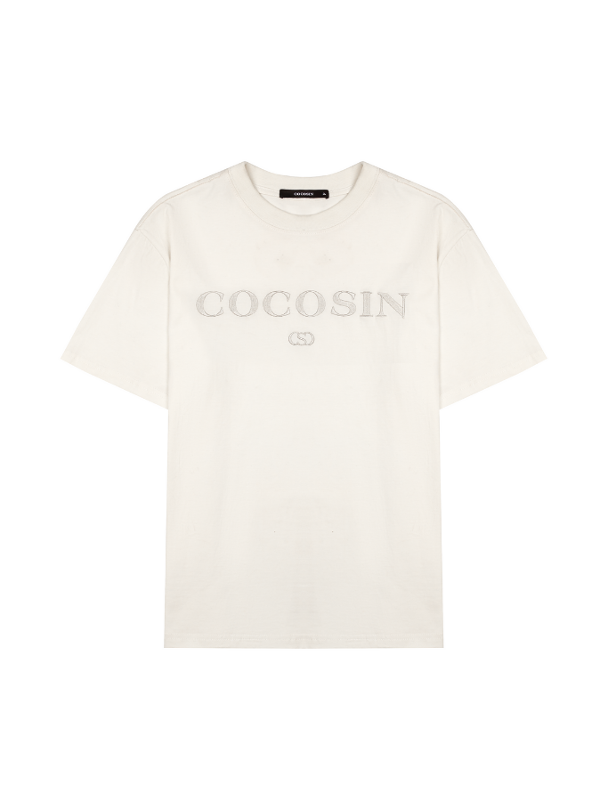 Coco Sin Beige Embroidered Tee