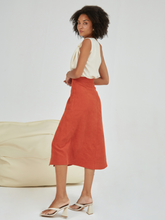 Tải hình ảnh vào trình xem Thư viện, Orange Midi Skirt
