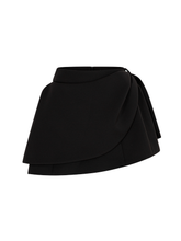 Tải hình ảnh vào trình xem Thư viện, Black Asymmetric Mini Skirt - HOLIDAY 24&#39;
