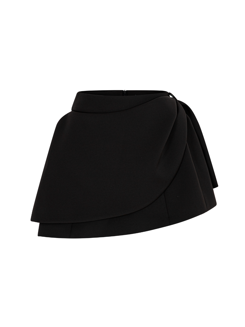 Black Asymmetric Mini Skirt - HOLIDAY 24'