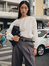 Tải hình ảnh vào trình xem Thư viện, Grey Pleated Trousers
