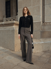 Tải hình ảnh vào trình xem Thư viện, Grey Straight Leg Trousers
