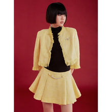 Tải hình ảnh vào trình xem Thư viện, Yellow Tweed Skirt
