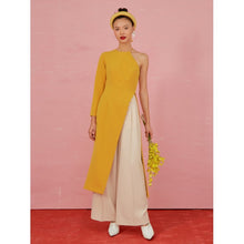 Tải hình ảnh vào trình xem Thư viện, Yellow Asymmetric Ao Dai
