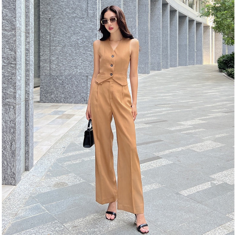 Brown Straight Leg Trousers