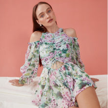 将图片加载到图库查看器，Green Print Playsuit
