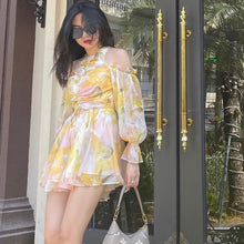 Tải hình ảnh vào trình xem Thư viện, Yellow Print Playsuit
